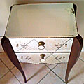 vintage french mirrored bedside table